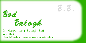 bod balogh business card